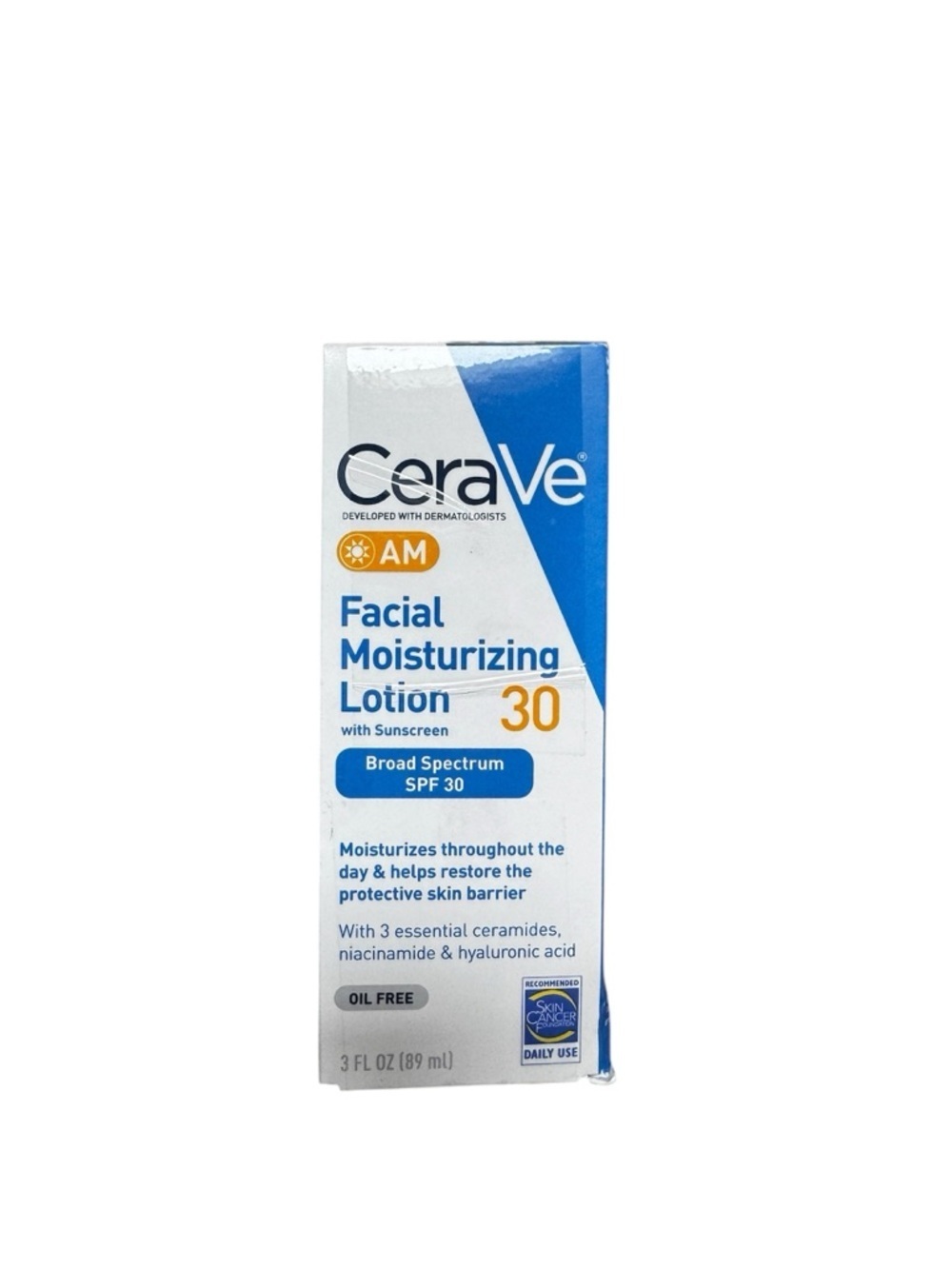 CeraVe AM Facial Moisturizing Lotion with Sunscreen SPF 30 - 3oz NEW NIB